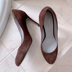 Sergio Rossi Brown Suede Heels